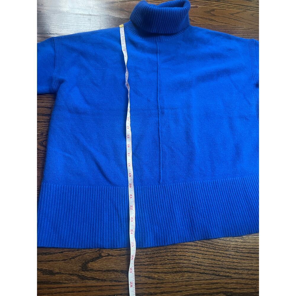 REISS women’s Sarah Cashmere Wool Roll Neck sweater Sz. M blue - Picture 4 of 9